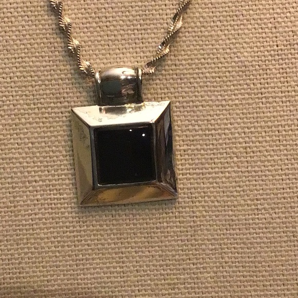 Vintage Sterling Silver Necklace and Earring Set - Picture 3 of 7